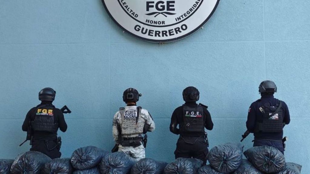 Aseguran 178 kg de marihuana en operativo conjunto en Quechultenango&nbsp;2025