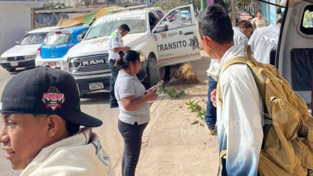 Tránsito estatal protagoniza choque en Tlapa: Patrulla derriba árbol y colapsa la&nbsp;vialidad