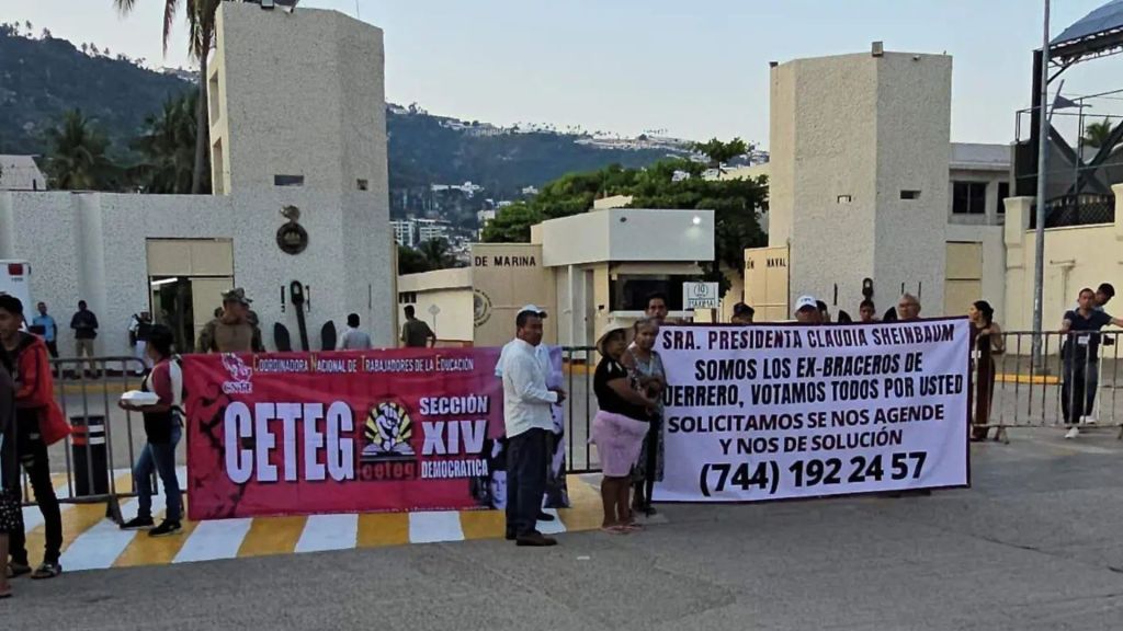 CETEG intercepta a la Presidenta en Acapulco para exigir mejoras&nbsp;laborales